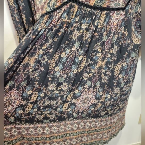 Style & Co Size 3x Green Boho Floral Print Knee Length Dress - Picture 4 of 8